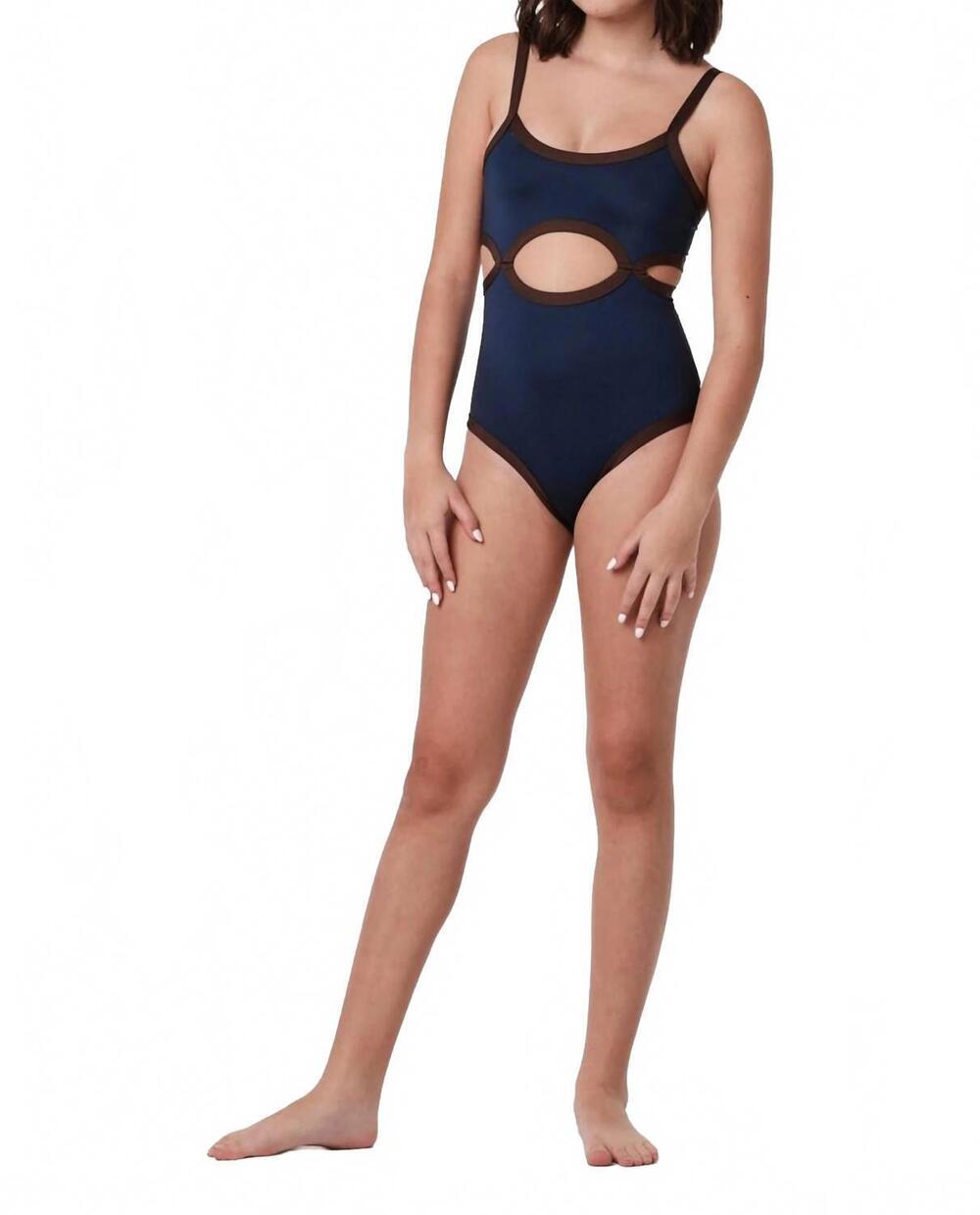 NEW SUBMARINE girls holy chic one piece swimsuit in navy